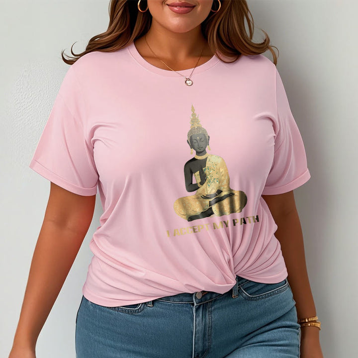 Buddha Stones I Accept My Path Cotton Tee T-shirt - image 15