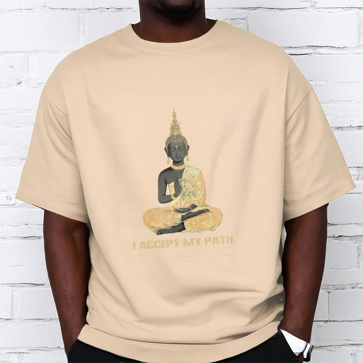 Buddha Stones I Accept My Path Cotton Tee T-shirt - image 12