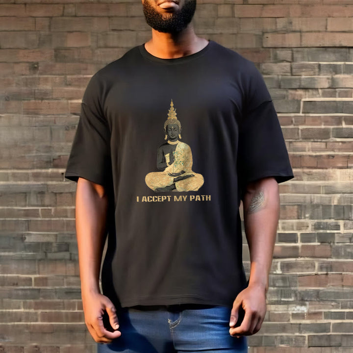 Buddha Stones I Accept My Path Cotton Tee T-shirt - image 7