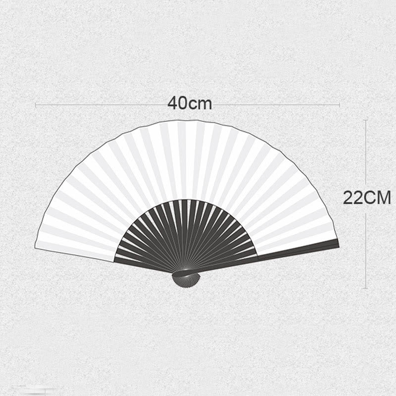 Buddha Stones Retro Leaves Flower Silk Handheld Bamboo Folding Fan - image 4