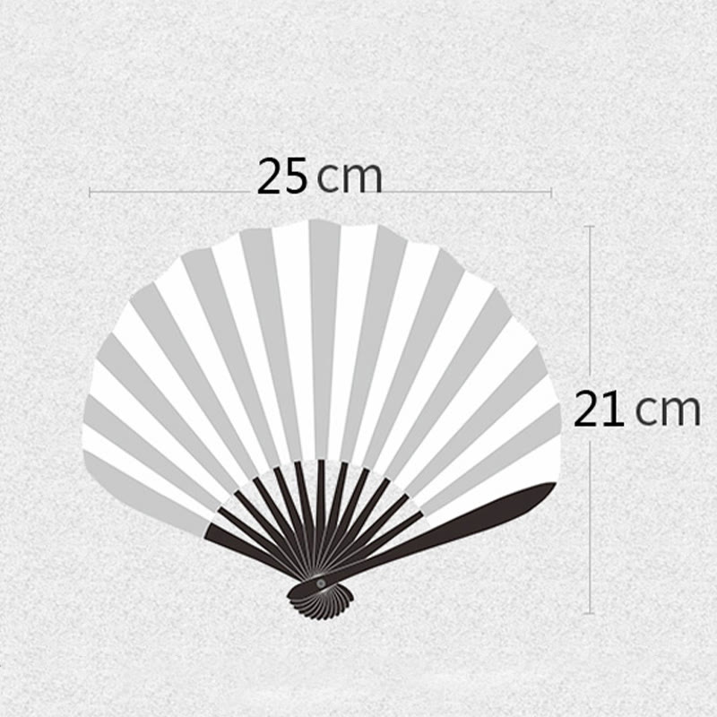 Buddha Stones Retro Large Flower Embroidery Shell Shape Tassels Handheld Bamboo Folding Fan - image 4