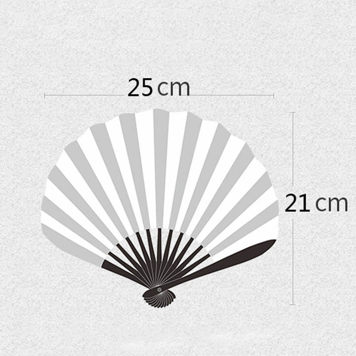 Buddha Stones Retro Large Flower Embroidery Shell Shape Tassels Handheld Bamboo Folding Fan - image 4
