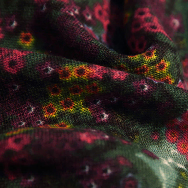 Buddha Stones Tibetan Vintage Palace Oil Painting Flowers Shawl Winter Cozy Travel Scarf Wrap - image 5