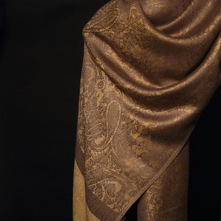 Buddha Stones Tibetan Cashew Jacquard Tassels Shawl Spring Fall Winter Warm Cozy Scarf Wrap - image 6