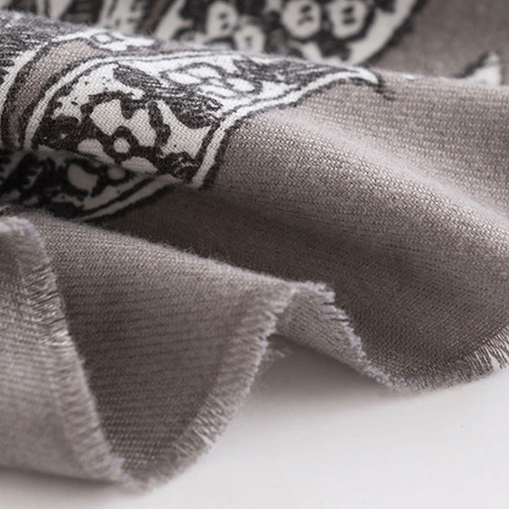 Buddha Stones Tibetan Ethnic Flower Print Shawl Fall Winter Soft Warm Scarf Wrap - image 8