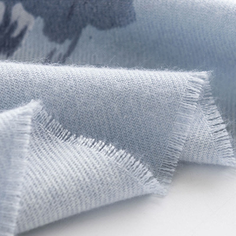 Buddha Stones Tibetan Shawl Ethnic Retro Rose Print Fall Winter Cozy Warm Scarf Wrap - image 7