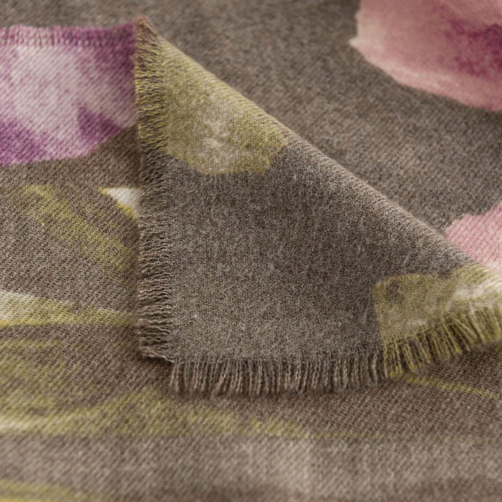 Buddha Stones Tibetan Shawl Artistic Style Hibiscus Syriacus Print Fall Winter Cozy Warm Scarf Wrap - image 15