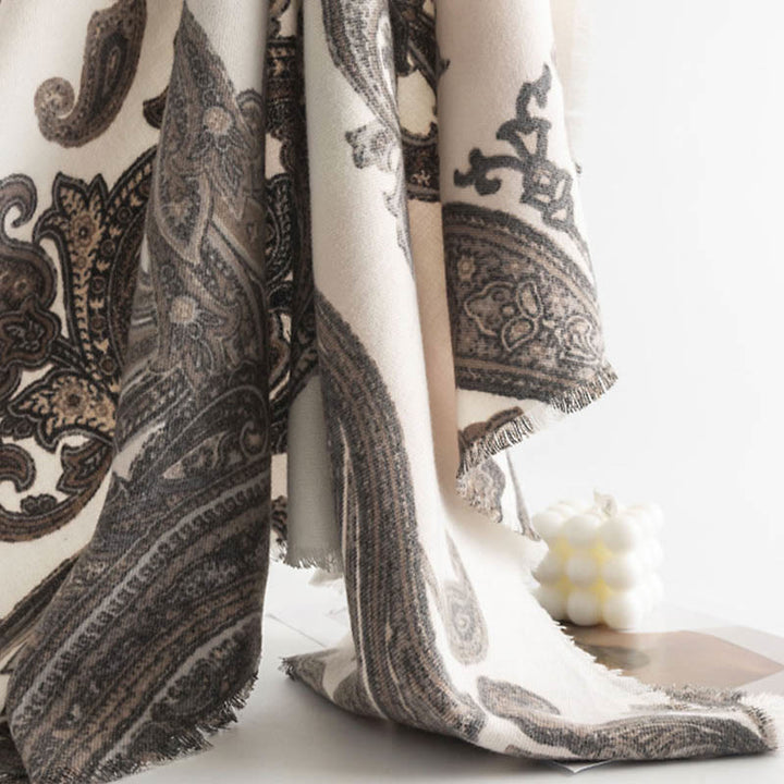 Buddha Stones Tibetan Paisley Prints Shawl Fall Winter Soft Warm Scarf Wrap - image 14