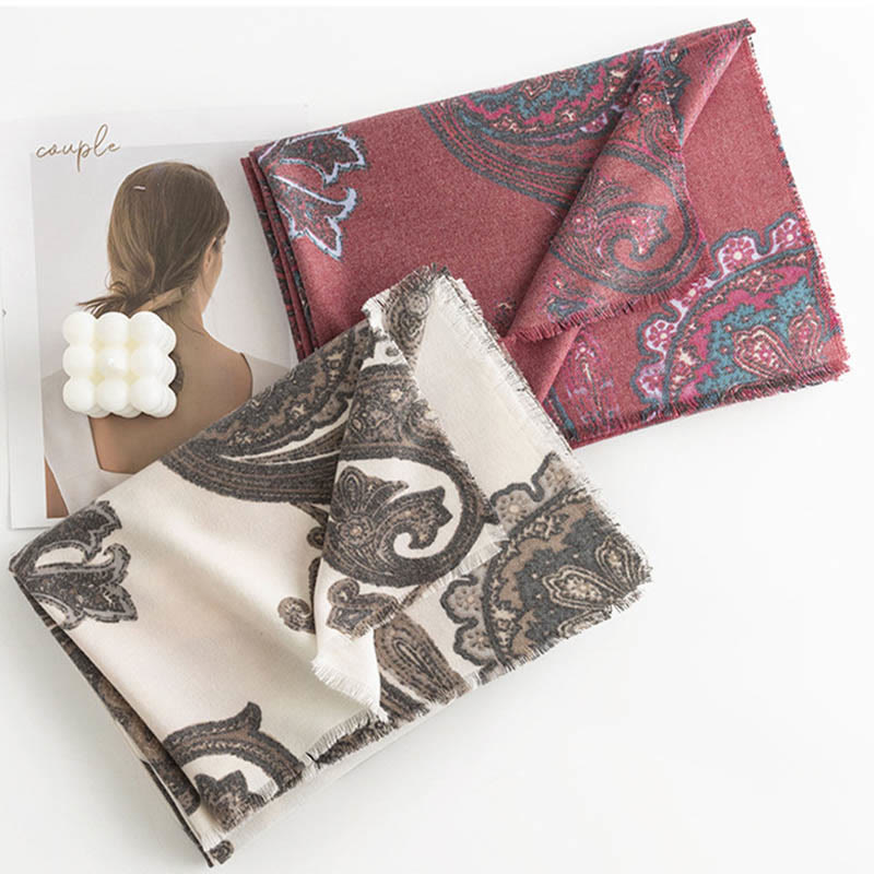 Buddha Stones Tibetan Paisley Prints Shawl Fall Winter Soft Warm Scarf Wrap - image 2