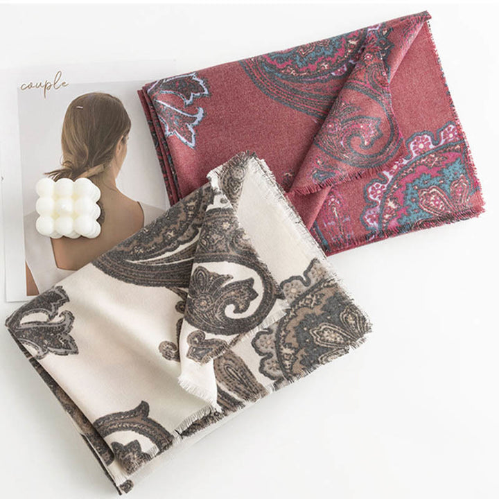 Buddha Stones Tibetan Paisley Prints Shawl Fall Winter Soft Warm Scarf Wrap - image 2