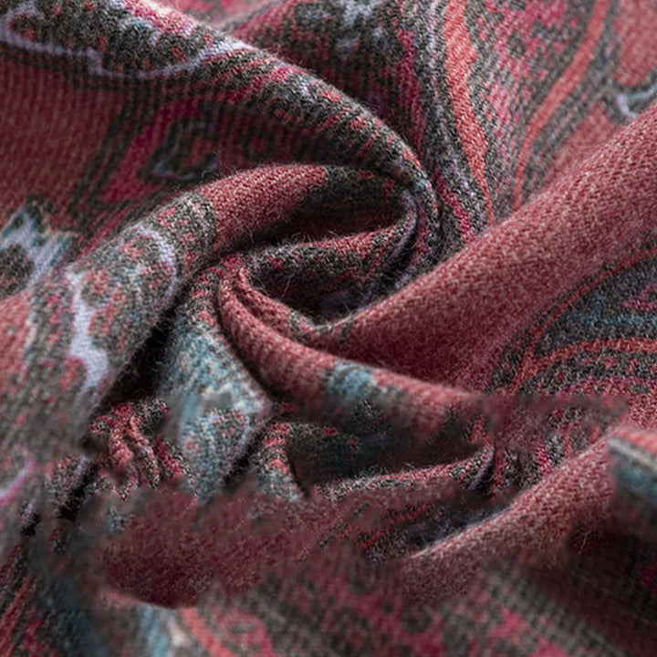 Buddha Stones Tibetan Paisley Prints Shawl Fall Winter Soft Warm Scarf Wrap - image 5