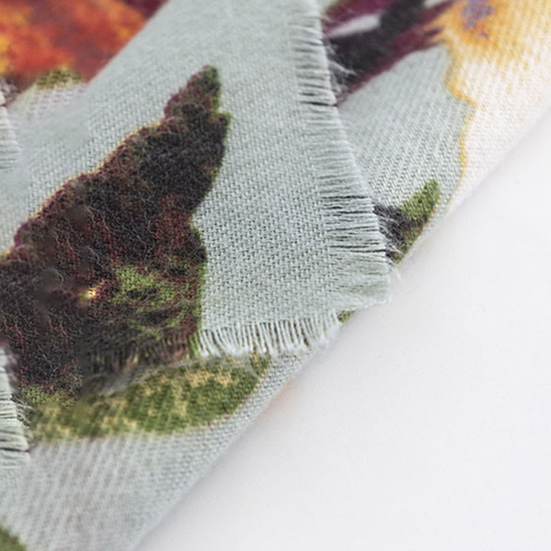 Buddha Stones Tibetan Colorful Butterfly Flower Print Shawl Fall Winter Soft Warm Scarf Wrap - image 9