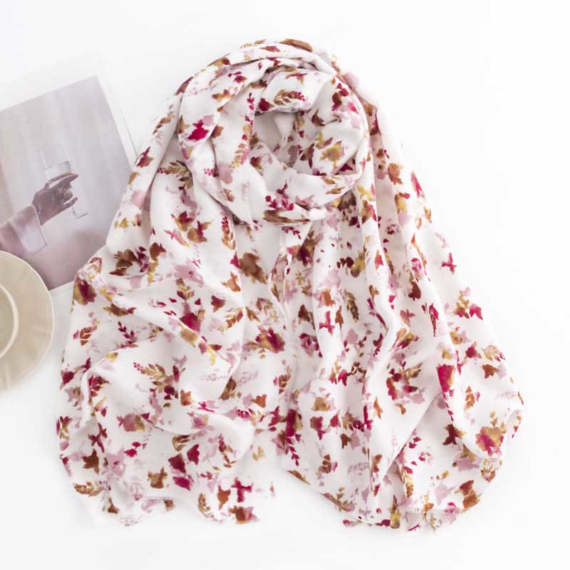 Buddha Stones Tibetan Floral Falling Leaves Print Shawl Fall Winter Cozy Warm Travel Scarf Wrap - image 2