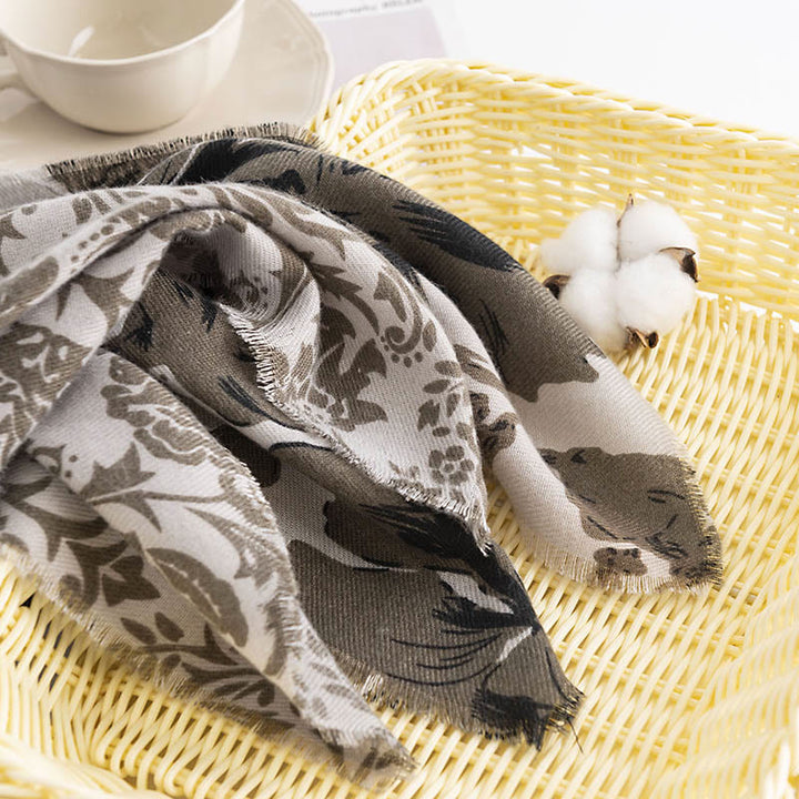 Buddha Stones Tibetan Plants Flowers Print Pattern Shawl Fall Winter Cozy Warm Travel Scarf Wrap - image 4