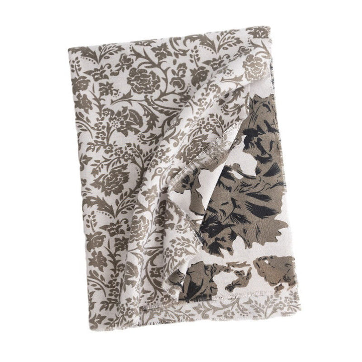Buddha Stones Tibetan Plants Flowers Print Pattern Shawl Fall Winter Cozy Warm Travel Scarf Wrap - image 9
