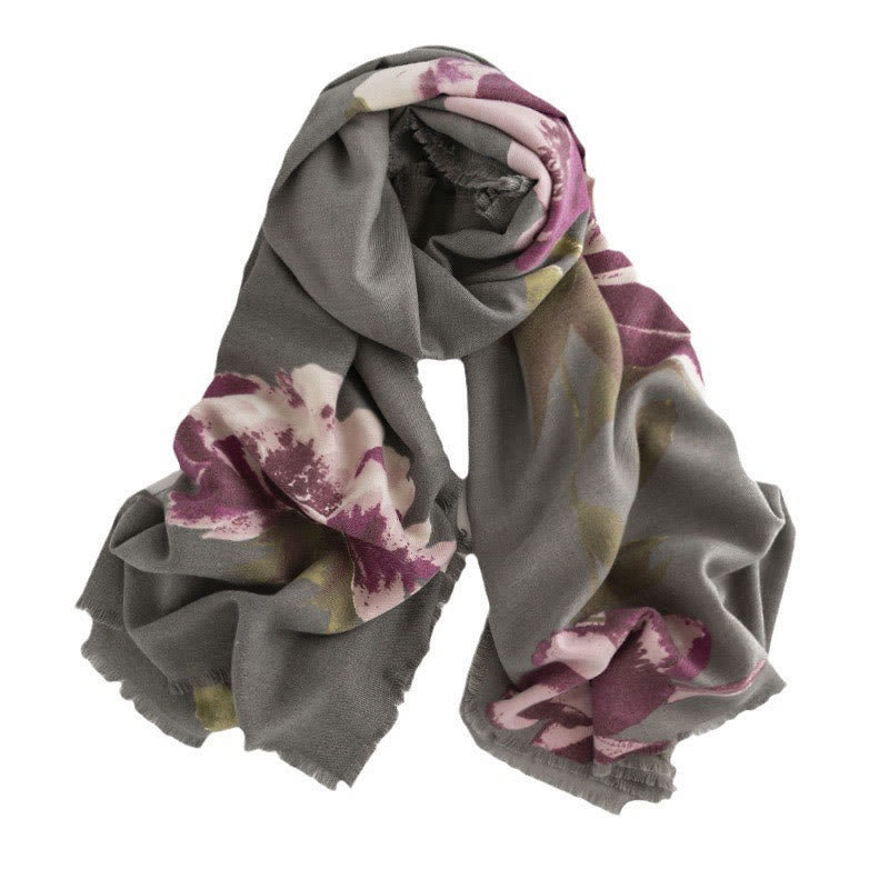 Buddha Stones Tibetan Purple Flowers Print Pattern Design Shawl Fall Winter Warm Travel Scarf Wrap - image 13