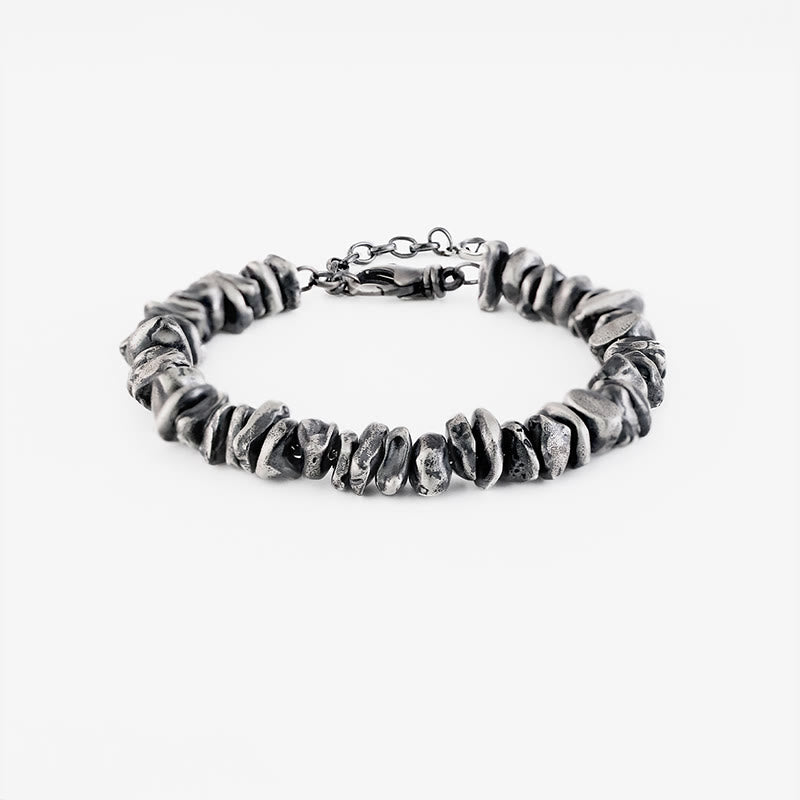 Buddha Stones 999 Sterling Silver Small Change Shape Protection Bracelet - image 1