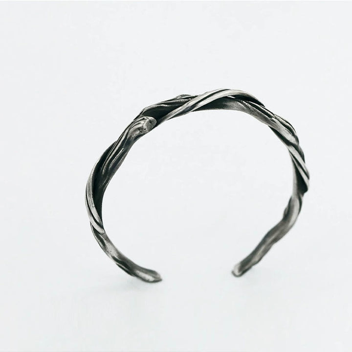 Buddha Stones 999 Sterling Silver Driftwood Cuff Bracelet Bangle - image 7