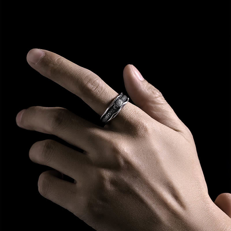 Buddha Stones 999 Sterling Silver Snake-shaped Year Of The Snake Protection Ring - image 5