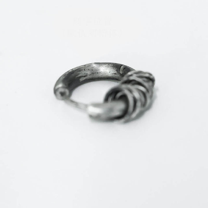 Buddha Stones 925 Sterling Silver Hand-hammered Protection Earrings  - image 10