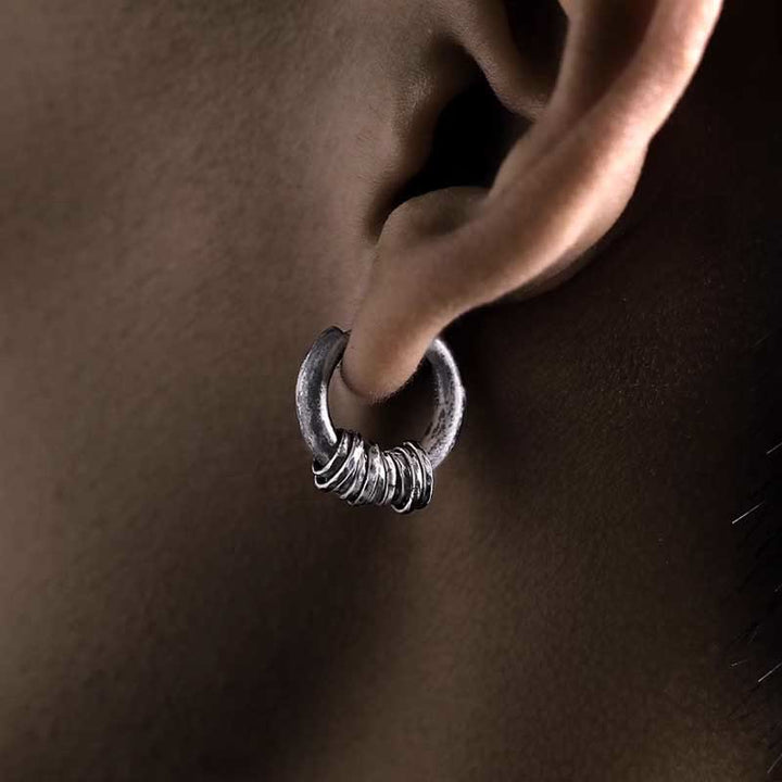 Buddha Stones 925 Sterling Silver Hand-hammered Protection Earrings  - image 11