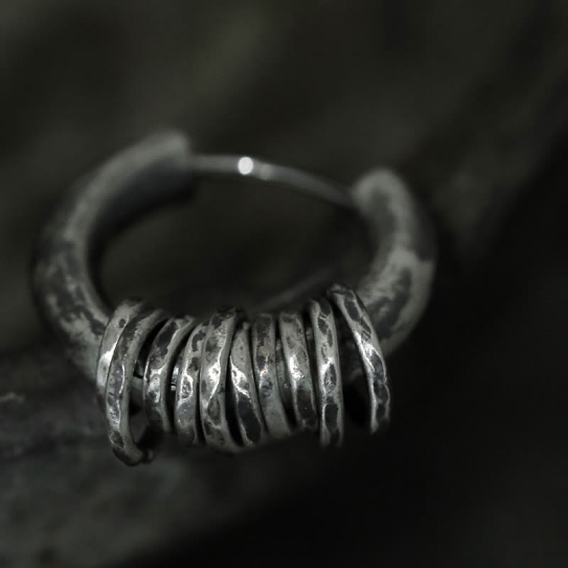 Buddha Stones 925 Sterling Silver Hand-hammered Protection Earrings  - image 16