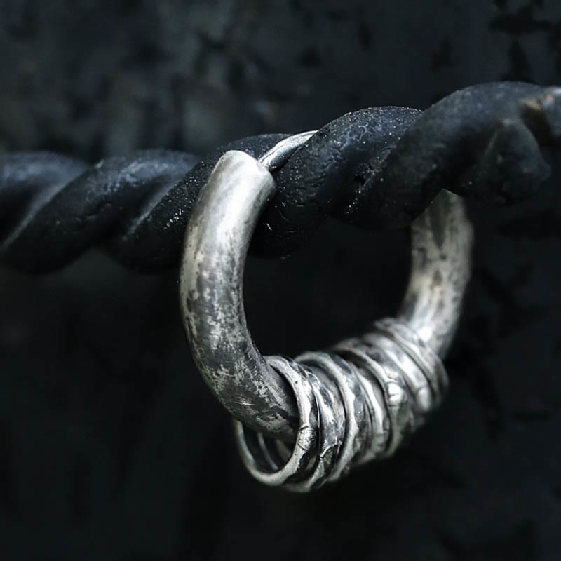 Buddha Stones 925 Sterling Silver Hand-hammered Protection Earrings  - image 3