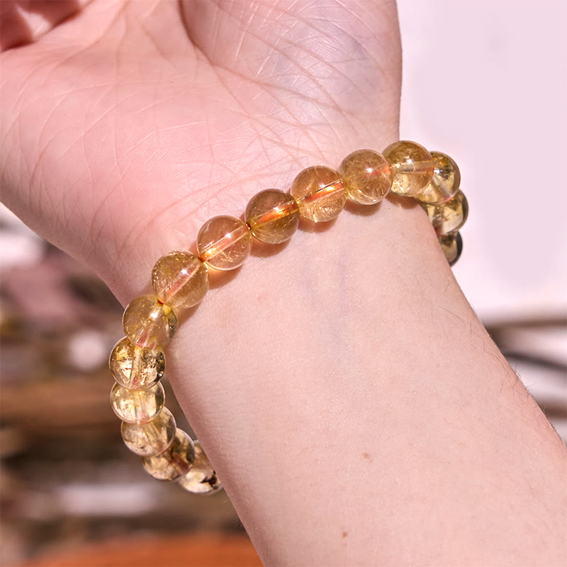 Buddha Stones Boost Confidence Yellow Series Happiness Positive Bracelet - image 14
