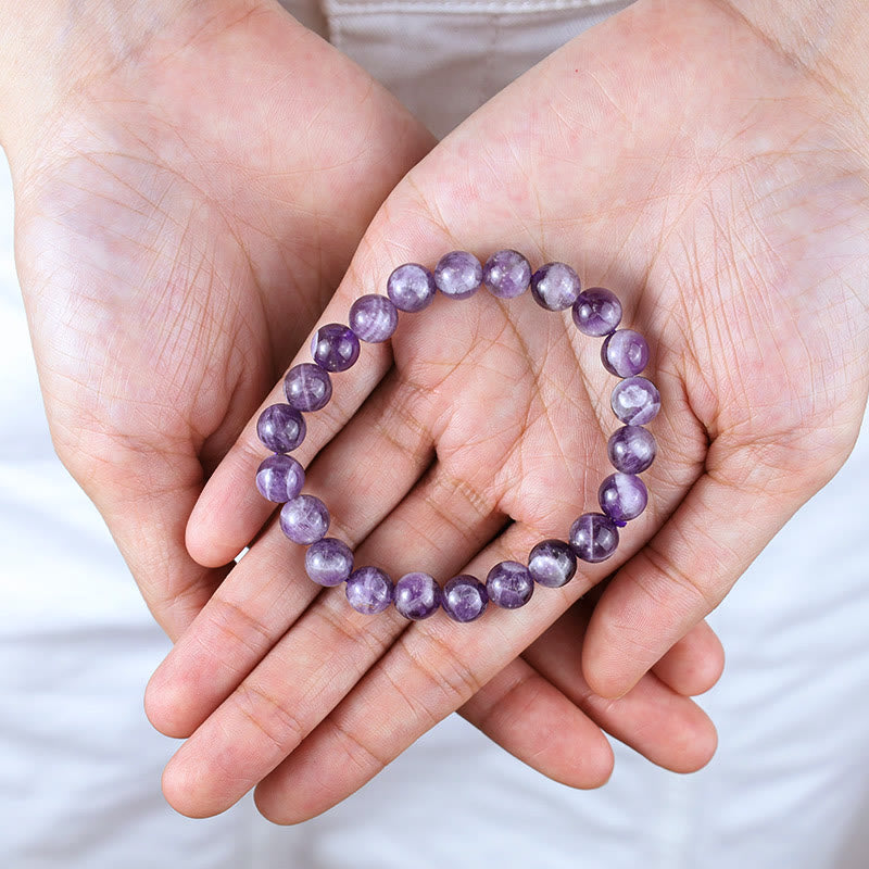 Buddha Stones Keep Calm Purple Series Healing Love Bracelet - image 4