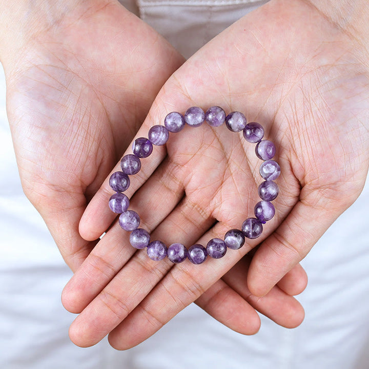 Buddha Stones Keep Calm Purple Series Healing Love Bracelet - image 4