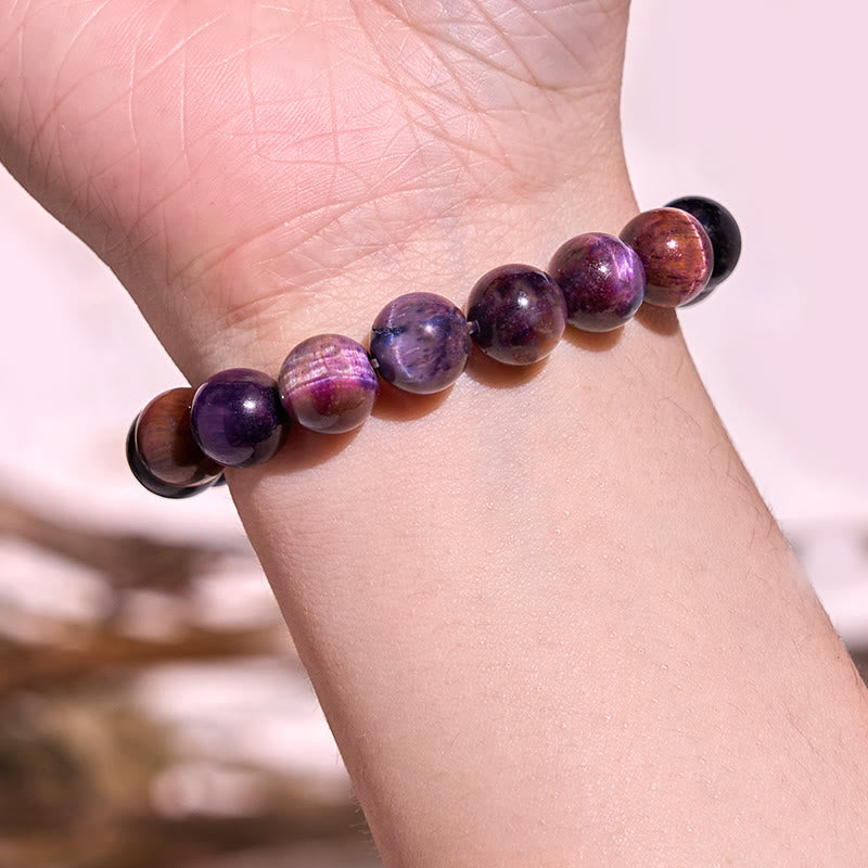 Buddha Stones Keep Calm Purple Series Healing Love Bracelet - image 7