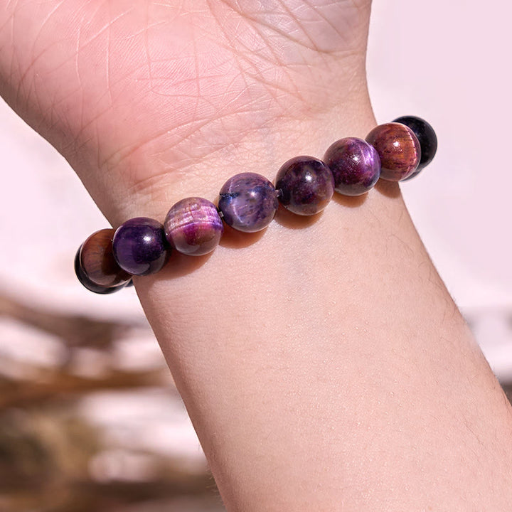 Buddha Stones Keep Calm Purple Series Healing Love Bracelet - image 7
