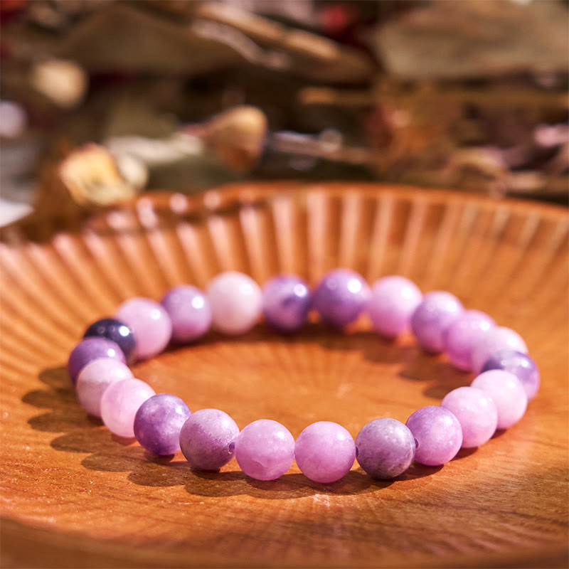 Buddha Stones Keep Calm Purple Series Healing Love Bracelet - Purple Mica Stone(Wrist Circumference: 14-16cm) - image 14