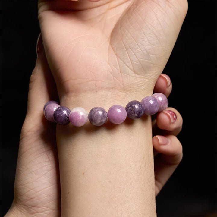 Buddha Stones Keep Calm Purple Series Healing Love Bracelet - image 15