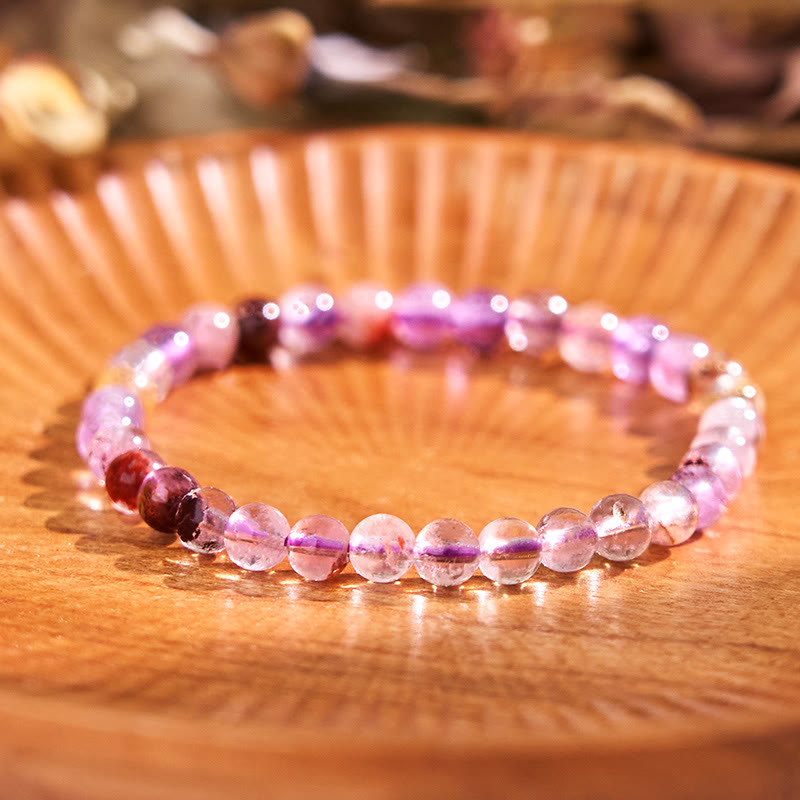 Buddha Stones Keep Calm Purple Series Healing Love Bracelet - Purple Phantom(Wrist Circumference: 14-16cm) - image 20