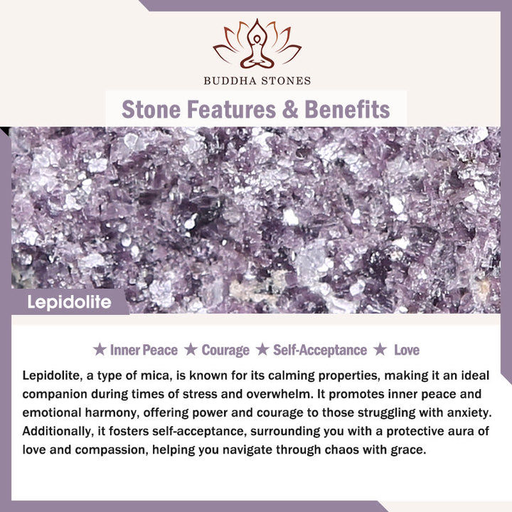 Buddha Stones Keep Calm Purple Series Healing Love Bracelet - image 13
