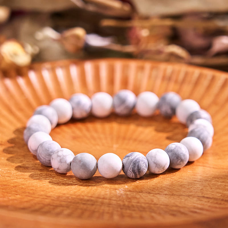 Buddha Stones Lead Back To Earth Neutral Color Series Grounding Balance Bracelet - Picasso Jasper White Turquoise(Wrist Circumference: 14-16cm) - image 14
