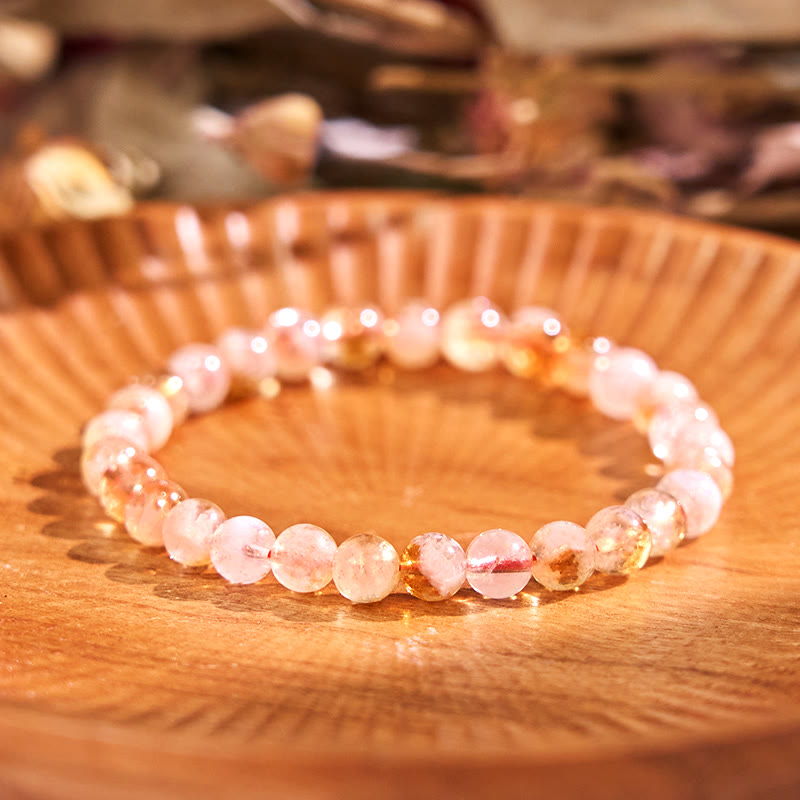 Buddha Stones Boost Vitality Warm Color Series Positive Courage Bracelet - Dark Citrine(Wrist Circumference: 14-16cm) - image 8