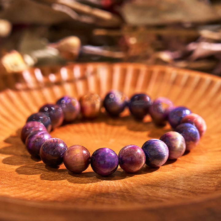 Buddha Stones Restores Calmness Cool Color Series Love Tranquility Bracelet - Purple Tiger Eye(Wrist Circumference: 14-16cm) - image 12
