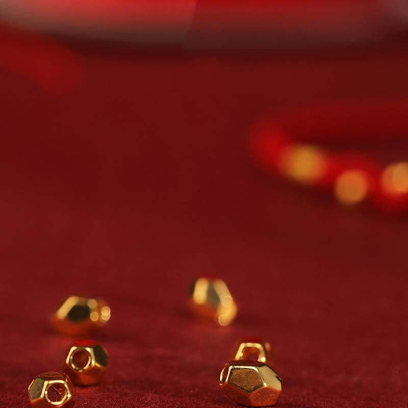 Buddha Stones 999 Gold Year of the Snake Mini Gold Bead Handmade Luck Protection Braided Bracelet - image 10