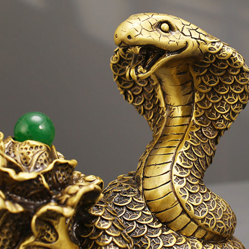 Buddha Stones Year Of The Snake Copper Coins Ingots Cabbage Brass Statue Home Decoration - image 7