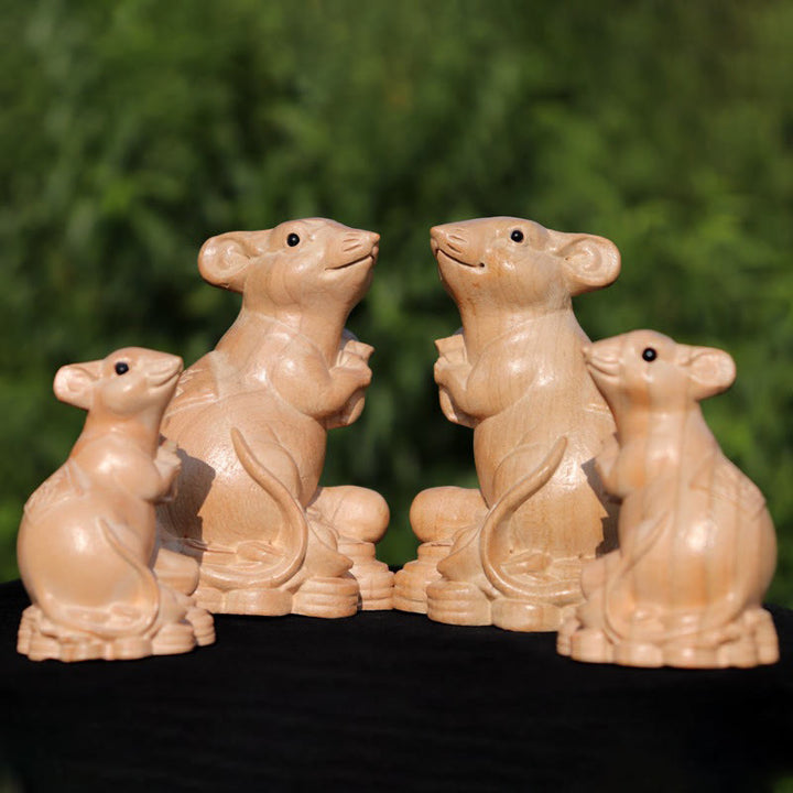 Buddha Stones Year Of The Snake Chinese Zodiac Fu Character Peach Wood Home Statue Decoration - image 4