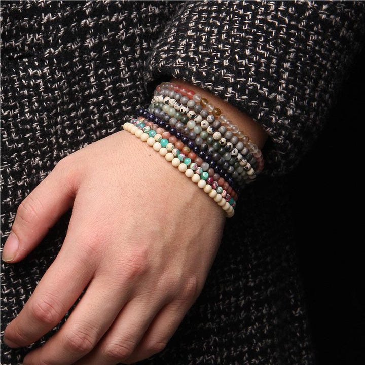 Buddha Stones 4mm Various Stone Crystal Mini Beads Healing Bracelet - image 24