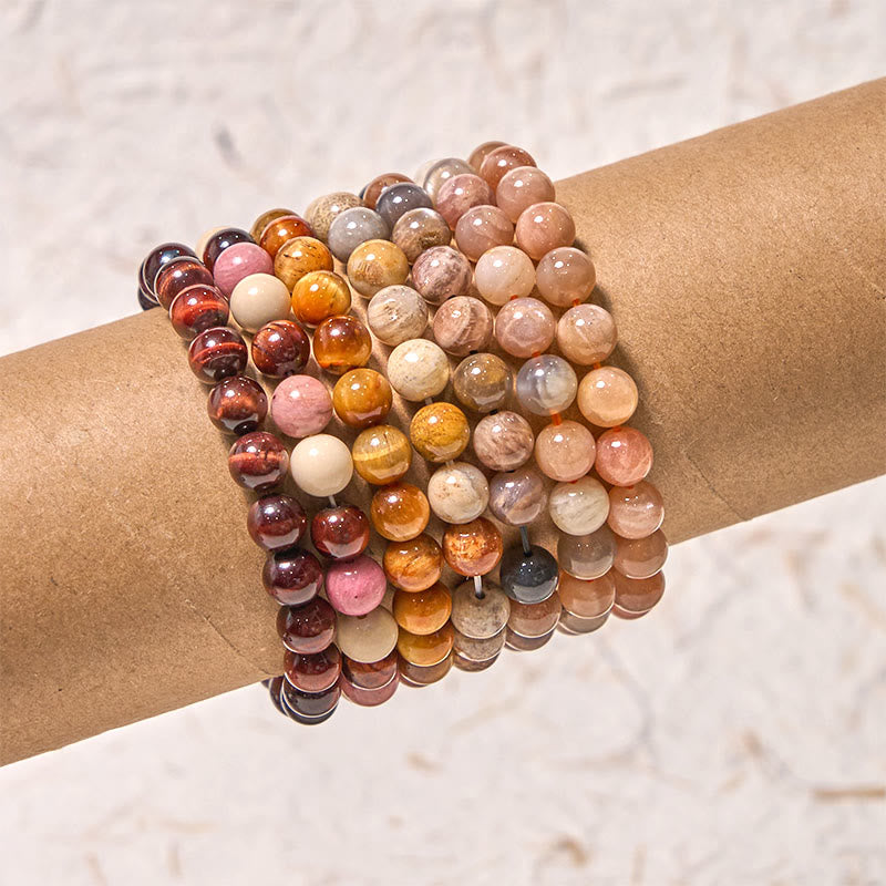 Buddha Stones Inspire Creativity Orange Red Series Passion Courage Bracelet - image 3