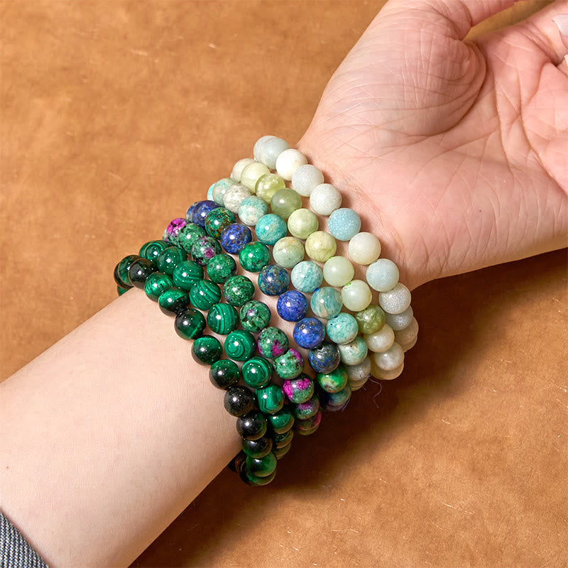 Buddha Stones Love Self Green Series Calm Balance Support Bracelet - image 1