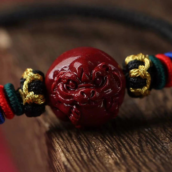 Buddha Stones Cinnabar Chinese Zodiac Black String Blessing Necklace Pendants - image 15