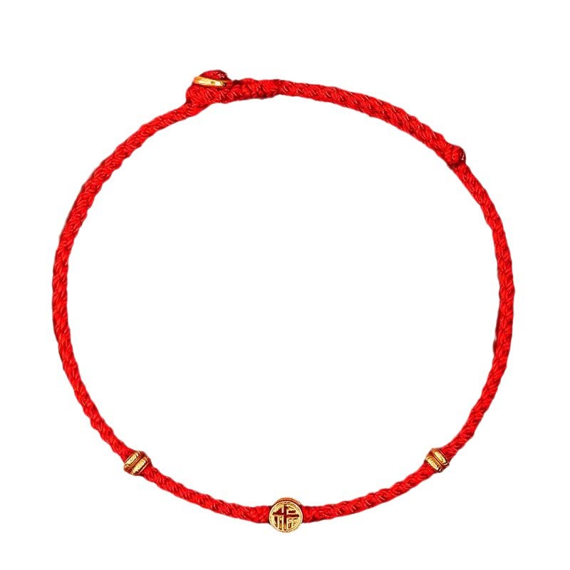 Buddha Stones Handmade Braided Red String 925 Sterling Silver Fu Character Luck Bracelet - image 14