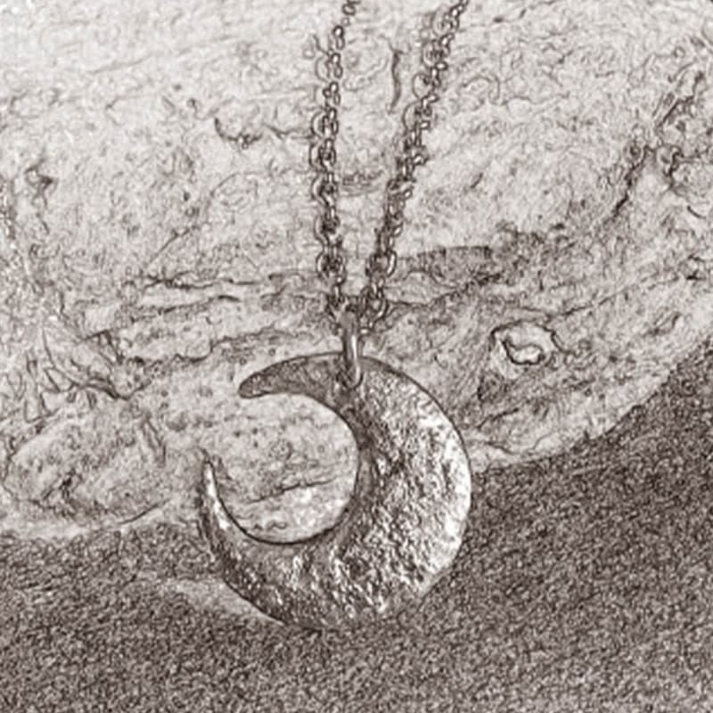 Buddha Stones 999 Sterling Silver Moon Balance Necklace Pendant - image 4