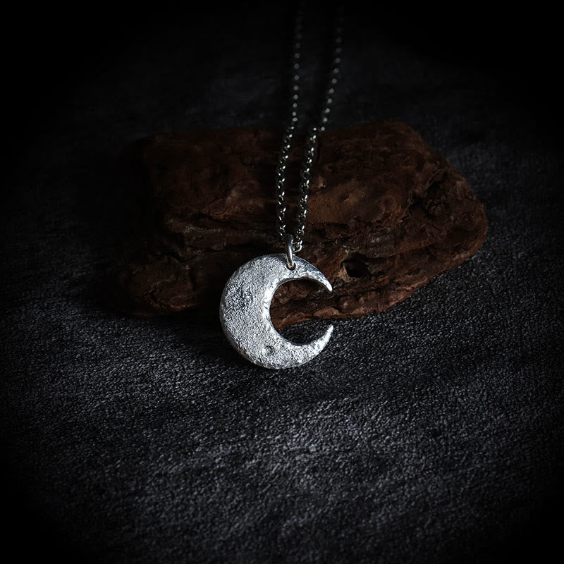 Buddha Stones 999 Sterling Silver Moon Balance Necklace Pendant - image 7