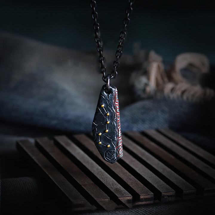 Buddha Stones 999 Sterling Silver Big Dipper Balance Necklace Pendant - image 2